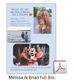 Melissa and Brian full bio